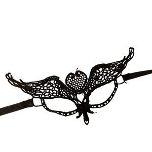 Black Heart and Wings Lace Mask Carnival Masquerade Halloween Taboo